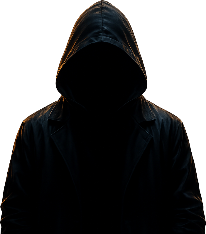 An anonymous hooded figure